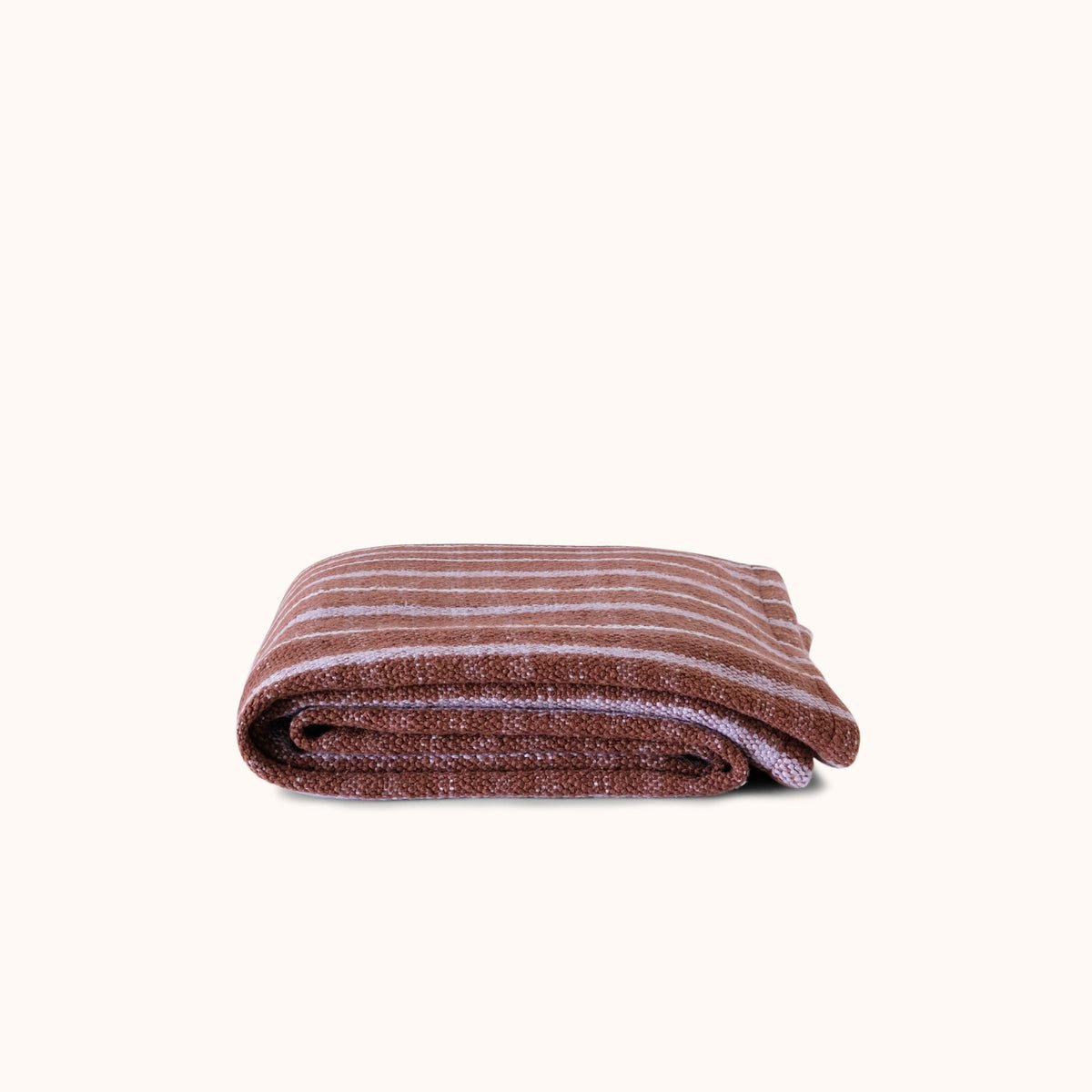 Amos Blanket - Mocha / Lavender Check