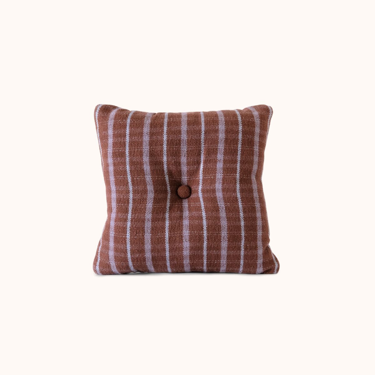 Amos Pillow - Mocha / Lavender Check