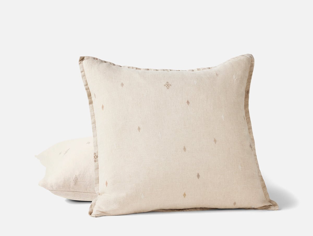 Cambria Embroidered Linen Decorative Throw Pillow Cover