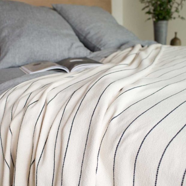 American Cotton Pinstripe Blanket view 3