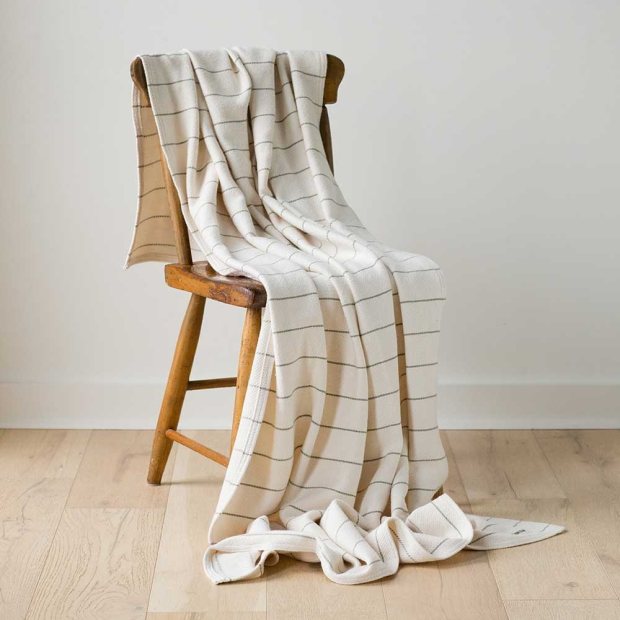 American Cotton Pinstripe Throw