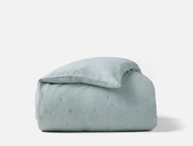 Cambria Embroidered Linen Duvet Cover